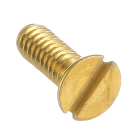 Allpoints Screw, Flat Head , 10-24, Brass 1021106